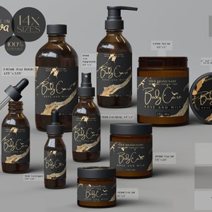 DIY Editable Skincare Product Label Collection, Custom Body Product Label, DIY Skincare Label, Cosmetic Product Labels