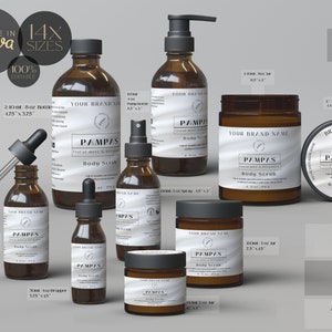 Editable Body Product Labels CANVA, DIY Cosmetic Labels, Editable Cosmetic Labels, Label, Cosmetic Label Printable
