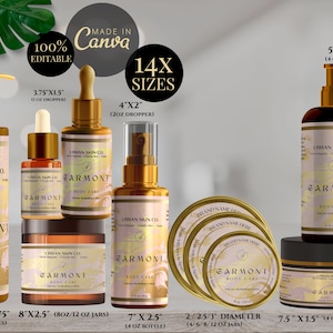 Editable Cosmetic Labels, Editable Body Product Labels, DIY Cosmetic Labels, Skincare Label, Cosmetic Label Template, Cosmetic Product Label