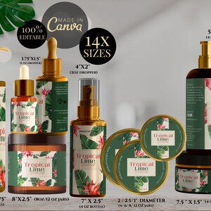 Bearbeitbare Kosmetiketiketten, bearbeitbare Körperproduktetiketten, DIY-Kosmetiketiketten, Hautpflegeetikett, Vorlage für Kosmetiketiketten