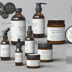 Editable Body Product Labels CANVA, DIY Cosmetic Labels, Editable Cosmetic Labels, Label, Cosmetic Label Printable, Custom Skin Care Labels