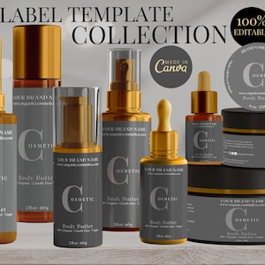 DIY Cosmetic Label Templates: Editable Skincare Branding (Canva)