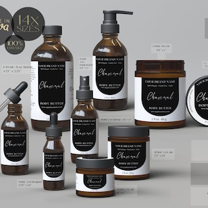 Product Label Template, Editable Cosmetic Label Template, Custom Beauty Product Label, Skincare Label, Wrap around Label