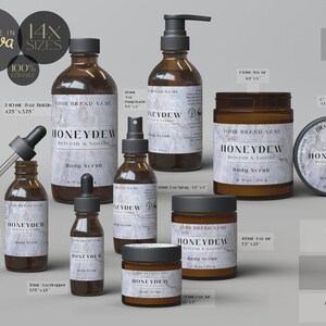 Editable COSMETIC Labels, Editable Body Product Labels, DIY Cosmetic Labels, CANVA Label, Cosmetic Label Printable, Custom Skin Care Labels