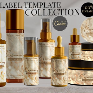 Editable Body Product Labels, DIY Cosmetic Labels CANVA, Editable Cosmetic Labels, Cosmetic Label Printable