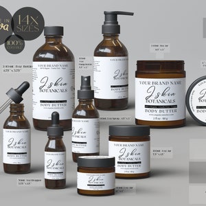 Editable Body Product Labels CANVA, DIY Cosmetic Labels, Editable Cosmetic Labels, Label, Cosmetic Label Printable, Custom Skin Care Labels