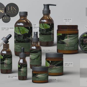 Editable Body Product Labels CANVA, DIY Cosmetic Labels, Editable Cosmetic Labels, Cosmetic Label Printable, Custom SkinCare Labels
