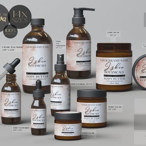 Editable Body Product Labels CANVA, DIY Cosmetic Labels, Editable Cosmetic Labels, Label, Cosmetic Label Printable, Custom Skin Care Labels
