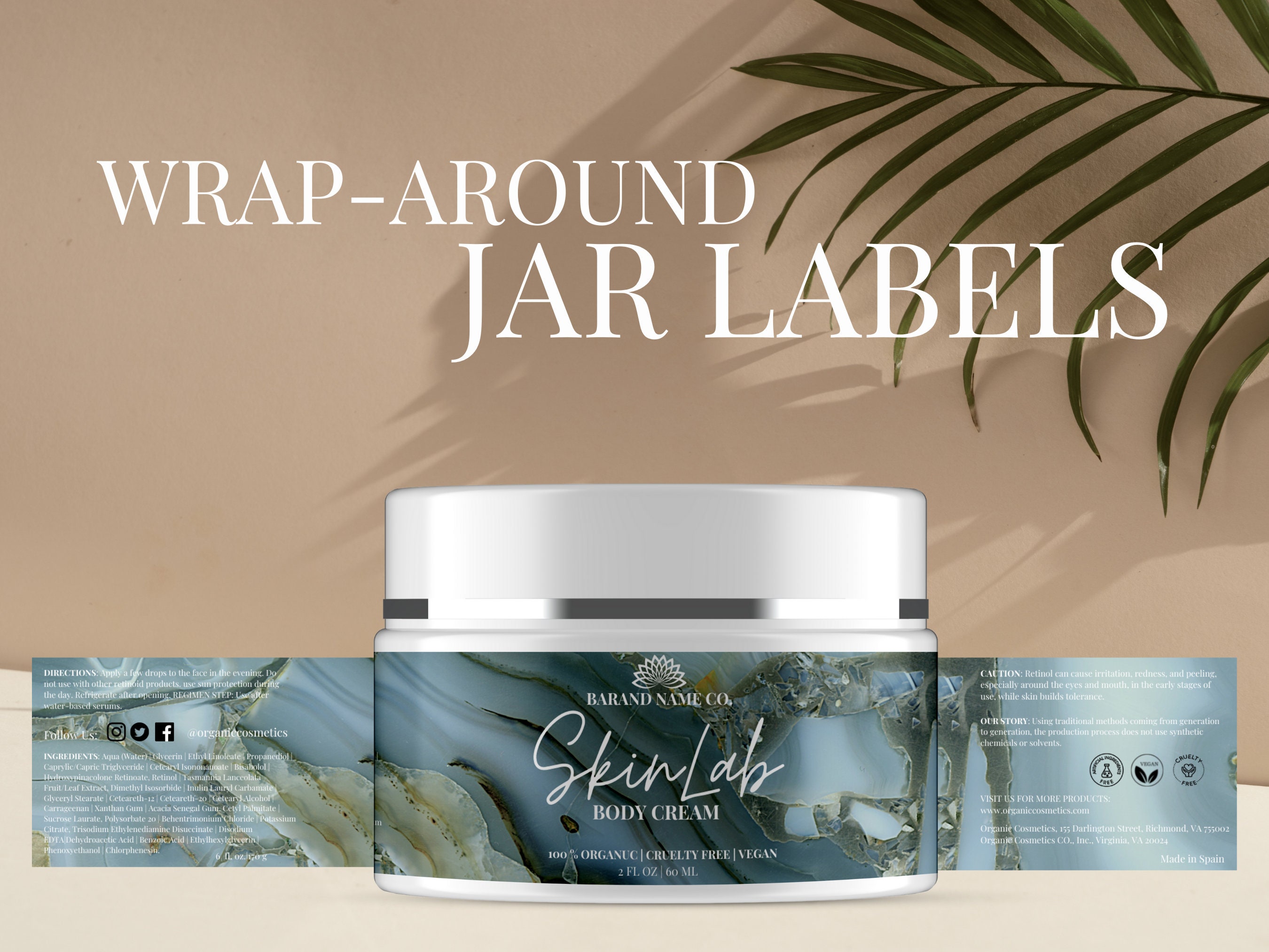 DIY Body Product Labels Cosmetic Label Collection Cosmetic Etsy