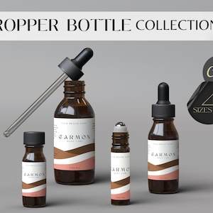 Essential Oil Labels, Editable Dropper Bottle Label, Custom Product Label Template,