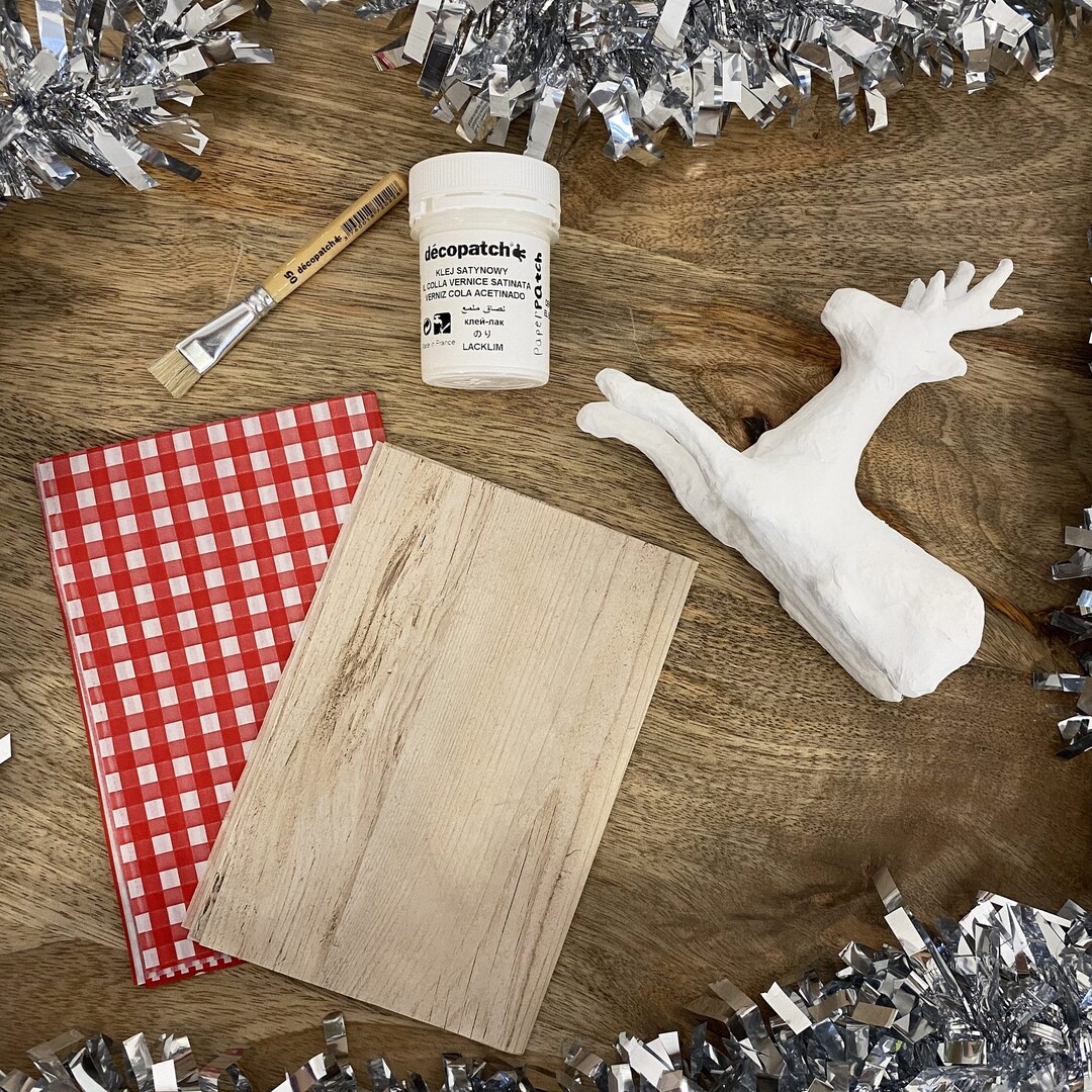 Décopatch Paper Mache Kit Reindeer Model Etsy