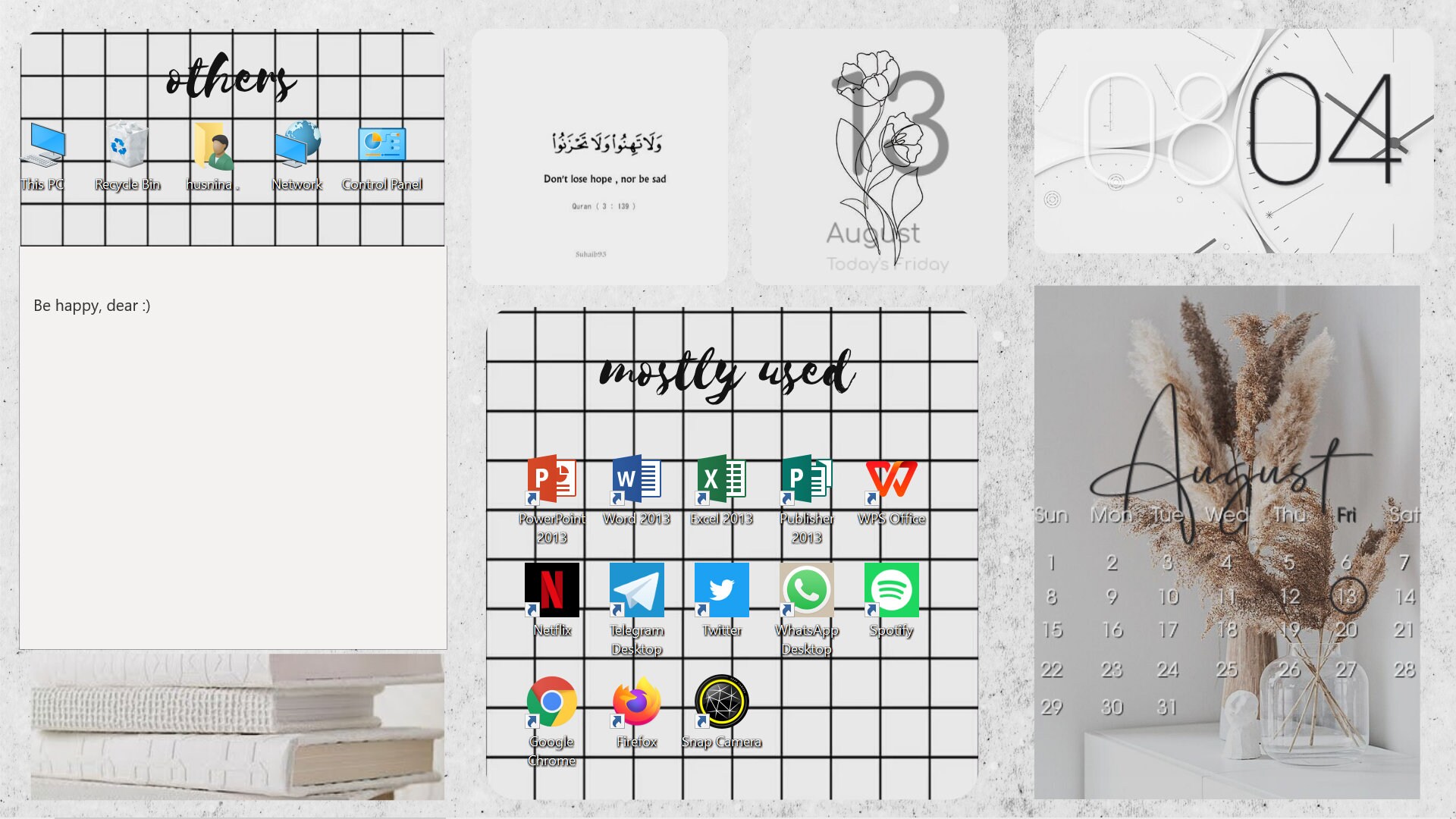 Minimalist White Desktop Wallpaper - Etsy