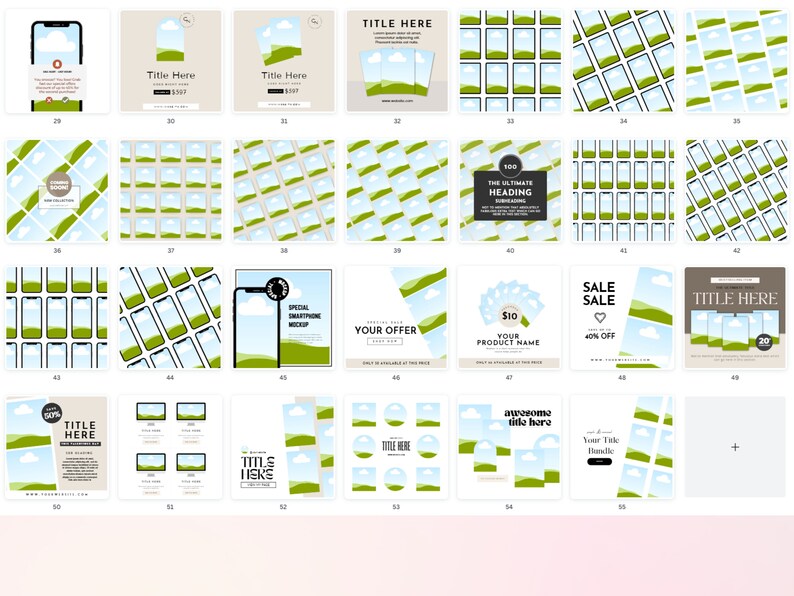 50 Etsy Listing Mockup Digital Templates for Marketing Etsy