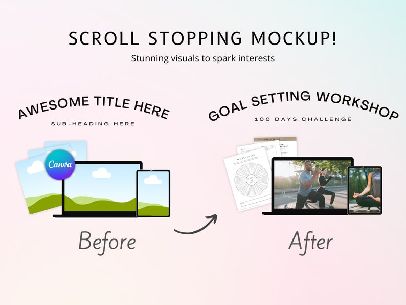 50 Etsy Listing Mockup Digital Templates for Marketing Etsy