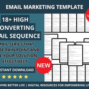 Email Marketing Template Sequence, Pre-written Email Marketing Templates Selling Digital Marketing Courses, Done For You Email Campaign