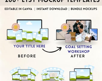 Etsy Listing Mockup Templates, 200+ Canva Mockups (Digital Download)