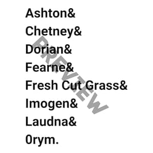 Bell es Hells and Dorian Ampersand Liste SVG