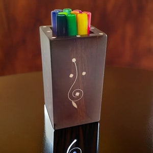 Wooden Pen Holder for Desk, Desk Organizer Wood, Pencil Holder, Wooden Desk Accessories, Wooden Pen Cup, Gift for Him,100% handmade