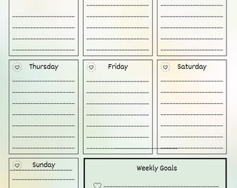 Weekly Planner Printable To Do List, 2023 weekly planner, printable weekly planner instant download