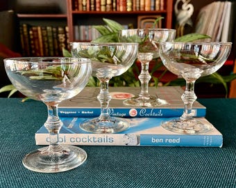 Vintage Libbey "Georgian" MCM Cocktail or Champagne Coupes - Set of 4