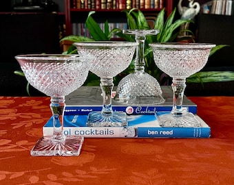 Antique Westmoreland English Hobnail Cocktail or Champagne Coupes - Set of 4