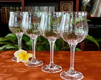 Vintage Bohemia Crystal-Crystalex Wine Glasses "BOC224" - Set of 4 (2 Sets Available)