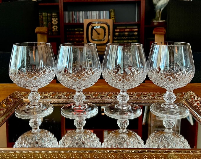 Vintage Cristal D'arques longchamp Brandy Snifters Set of 4 Etsy