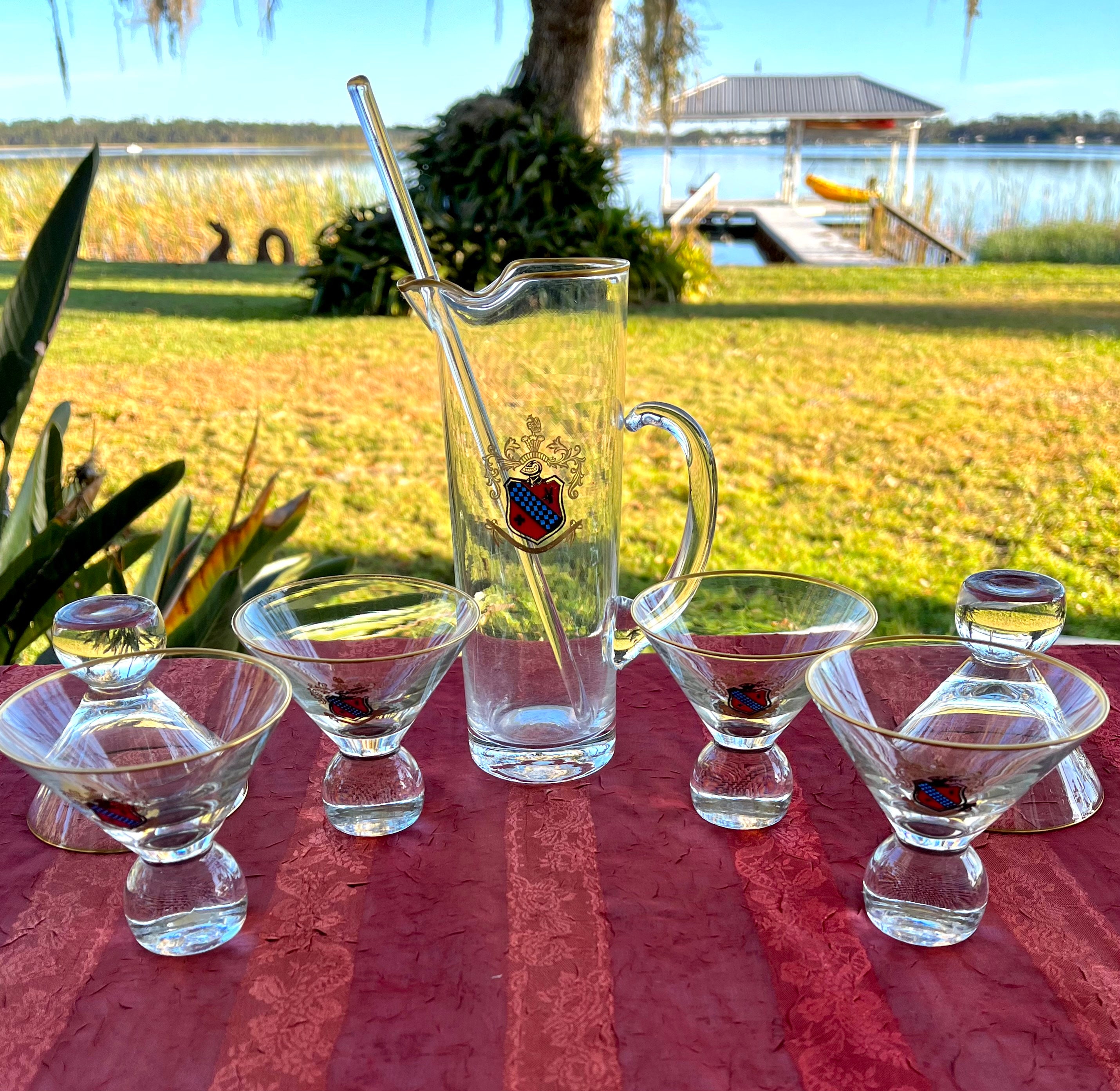 Russian Martini/Cocktail Set with 6 Handled Cups and Cocktail Pitcher –  Thoroughly Modern Maggie
