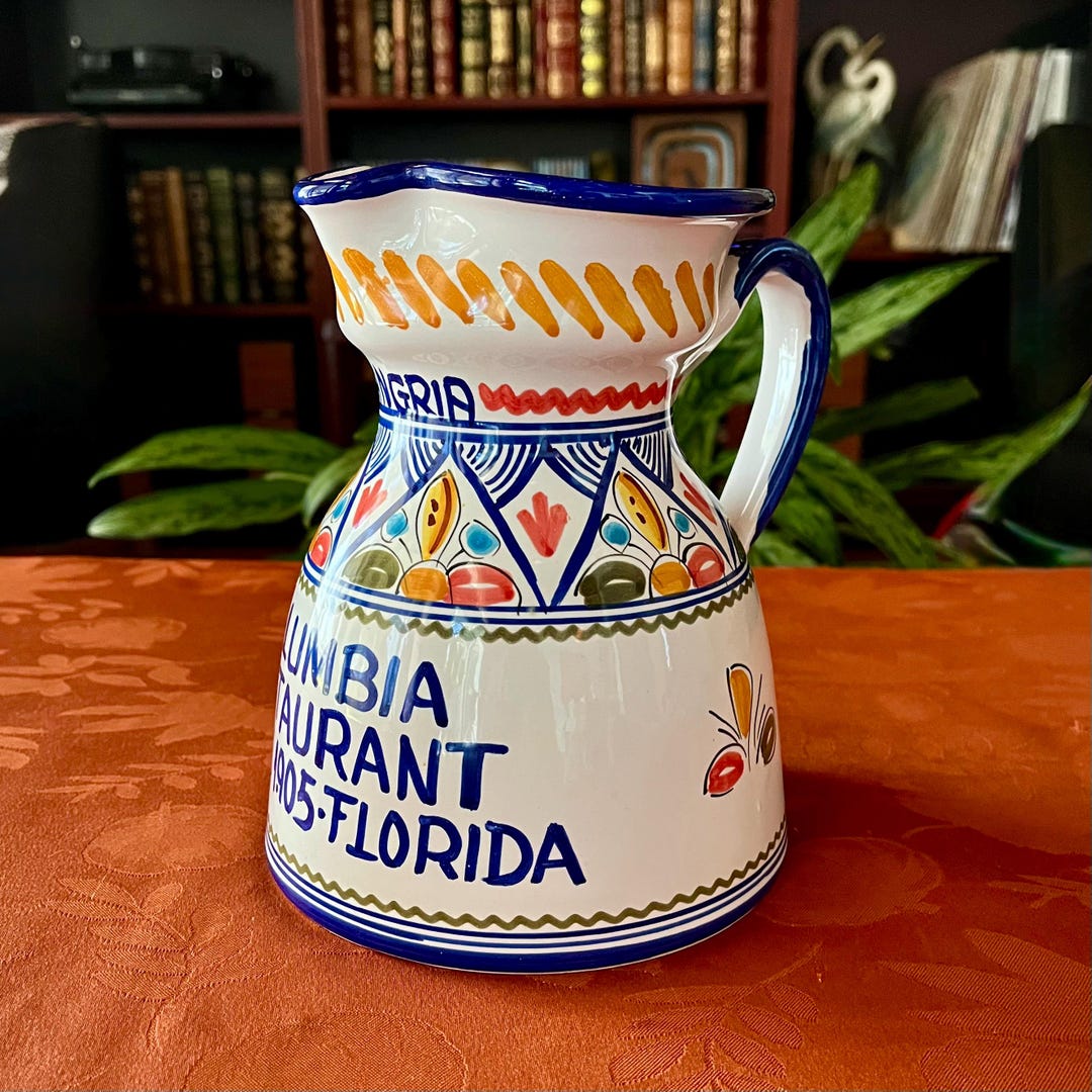 Pitcher In Spanish Hand Made Spanish Sangria Pitcher From Ybor City's Historic Columbia ...