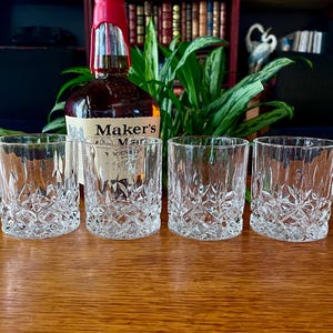 Vintage Crystal Whiskey Glasses - Royal Crystal Rock Opera - Set of 4