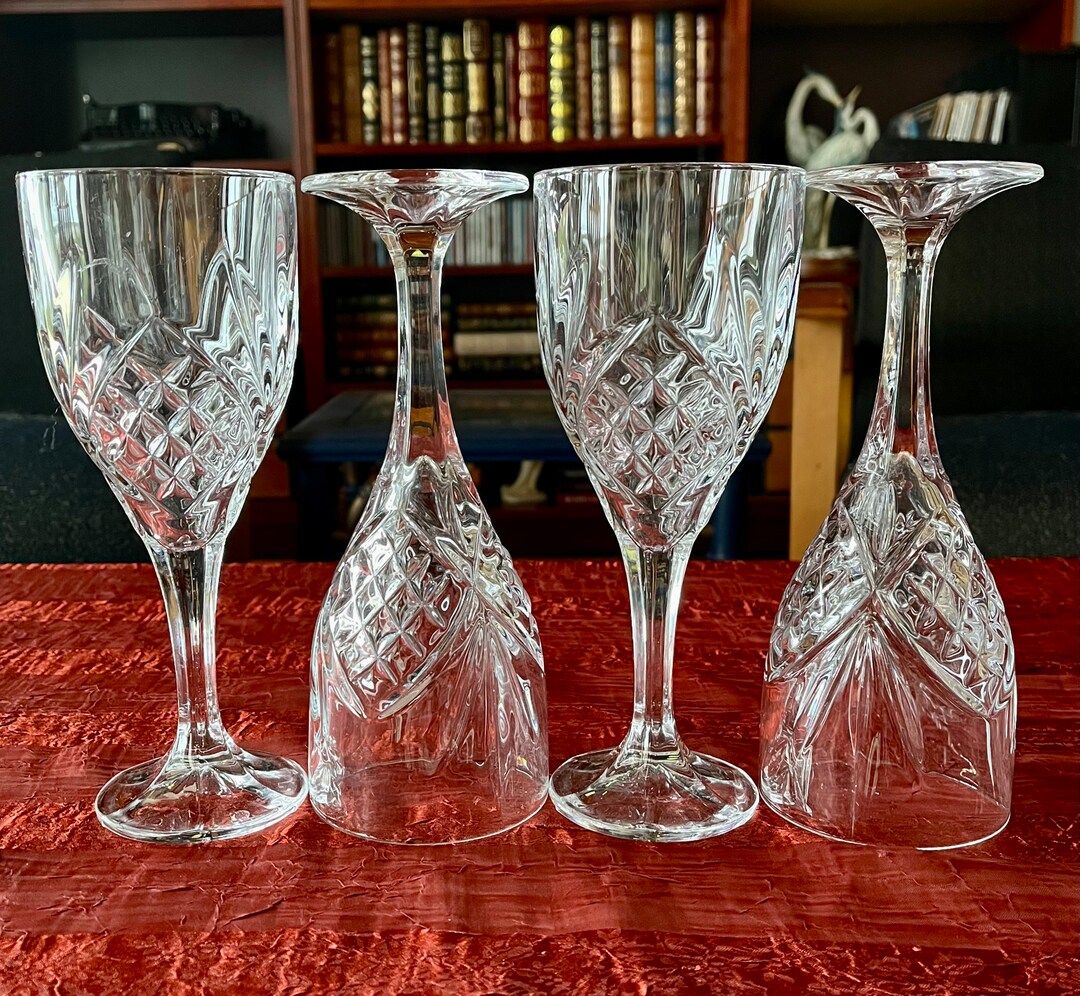 Vintage Godinger dublin Wine Glasses Set of 4 Etsy