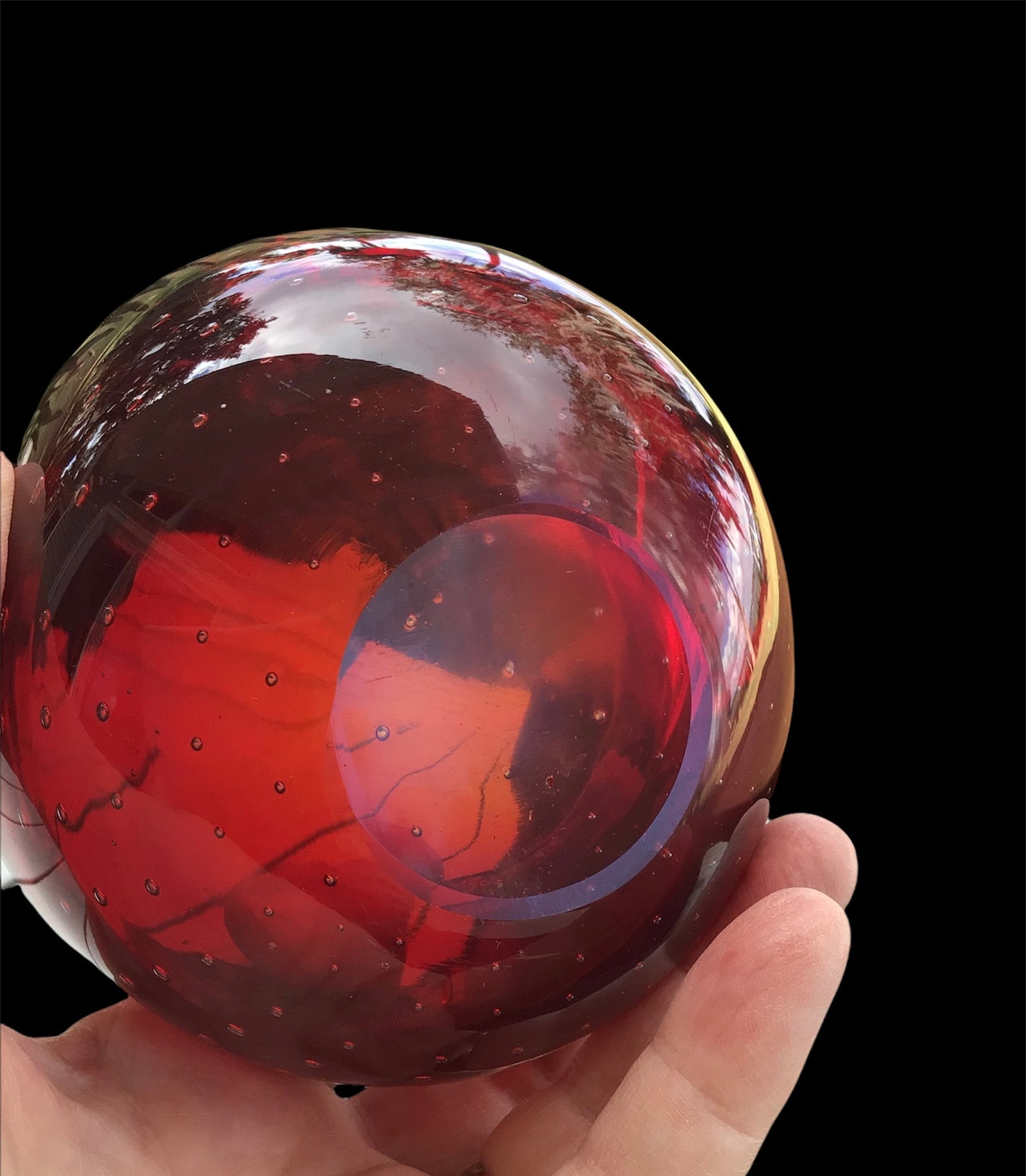 Midcentury Whitefriar's Hand Blown Controlled Bubble Art Etsy