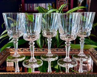 Vintage Cristal D'Arques "Chantelle" Wine Goblets - Choose Set of 4 or 6