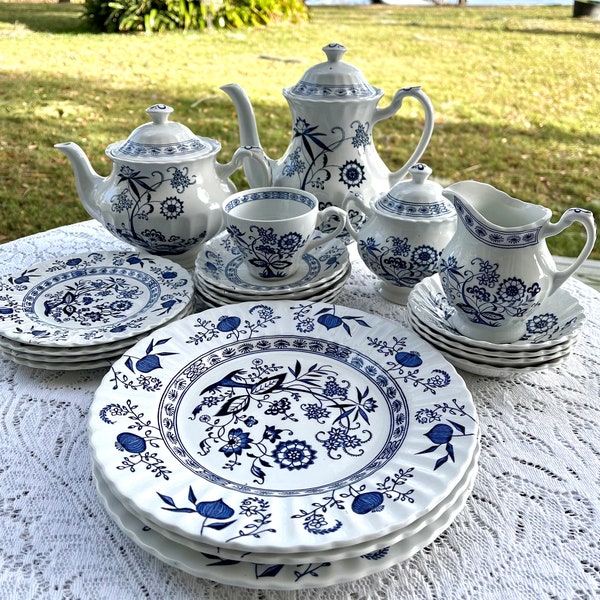 Vintage J&G Meakin English Ironstone Dinnerware "Blue Nordic" - By the Piece