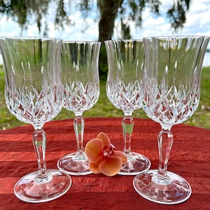 Vintage Royal Crystal Rock (RCR) Lead Free Italian Wine Glasses &quot;Opera&quot; - Choose Set of 4 or 6