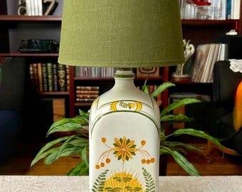 Rare Vintage Frederick Cooper Italian Hand Painted Ceramic Table Lamp