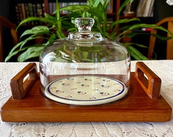 Vintage 1970s Goodwood Cheese Board With Dome