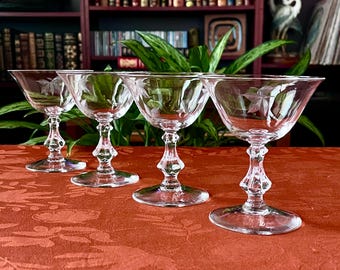 Vintage "Autumn" Cocktail or Champagne Coupes From Bryce - Set of 4