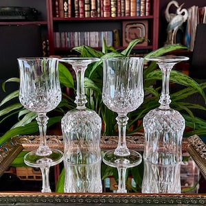 Vintage Cristal D'Arques Longchamp Water Goblets (Set of 4 or 6)