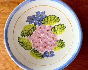 Vintage Hand-Crafted Portuguese Florabella (Zrike) Rustic Terracotta Bowl - Country, Cabin, Farmhouse, or Cottage Decor!