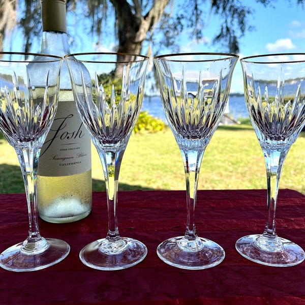 Mikasa Gold Rim Wine Glasses Etsy