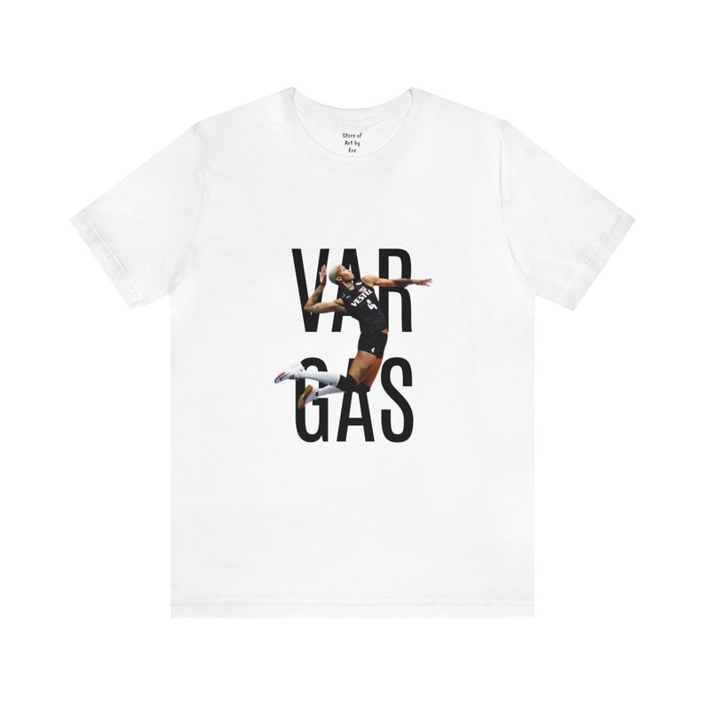 VARGAS ユニセックス ジャージー 半袖 Tシャツ メリッサ バルガス Tシャツ ホワイト&ブラック 9サイズ展開 XS-S-M-L-XL-2XL-3XL-4XL-5XL 画像 3