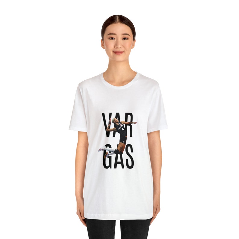 VARGAS ユニセックス ジャージー 半袖 Tシャツ メリッサ バルガス Tシャツ ホワイト&ブラック 9サイズ展開 XS-S-M-L-XL-2XL-3XL-4XL-5XL 画像 5