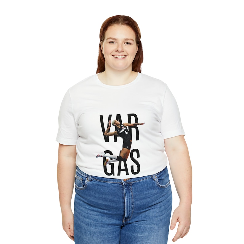 VARGAS ユニセックス ジャージー 半袖 Tシャツ メリッサ バルガス Tシャツ ホワイト&ブラック 9サイズ展開 XS-S-M-L-XL-2XL-3XL-4XL-5XL 画像 9