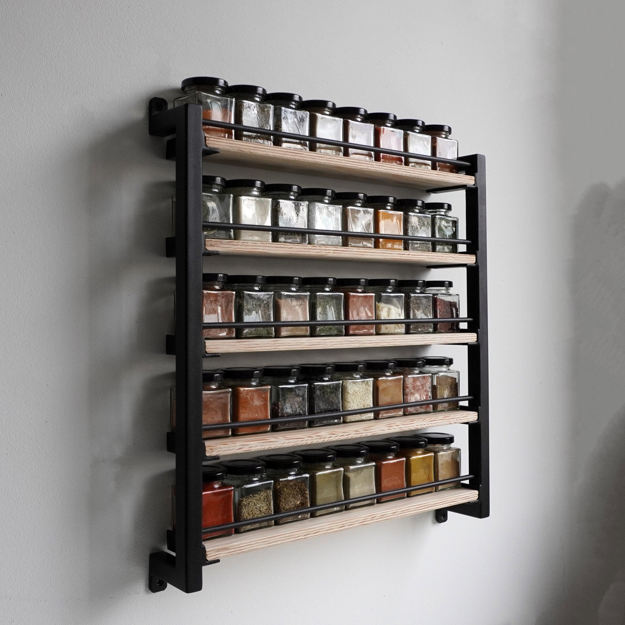 Southern homewares black wall mount spice rack organizer hotsell