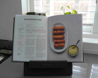 Support de livre de cuisine pliable (noir)