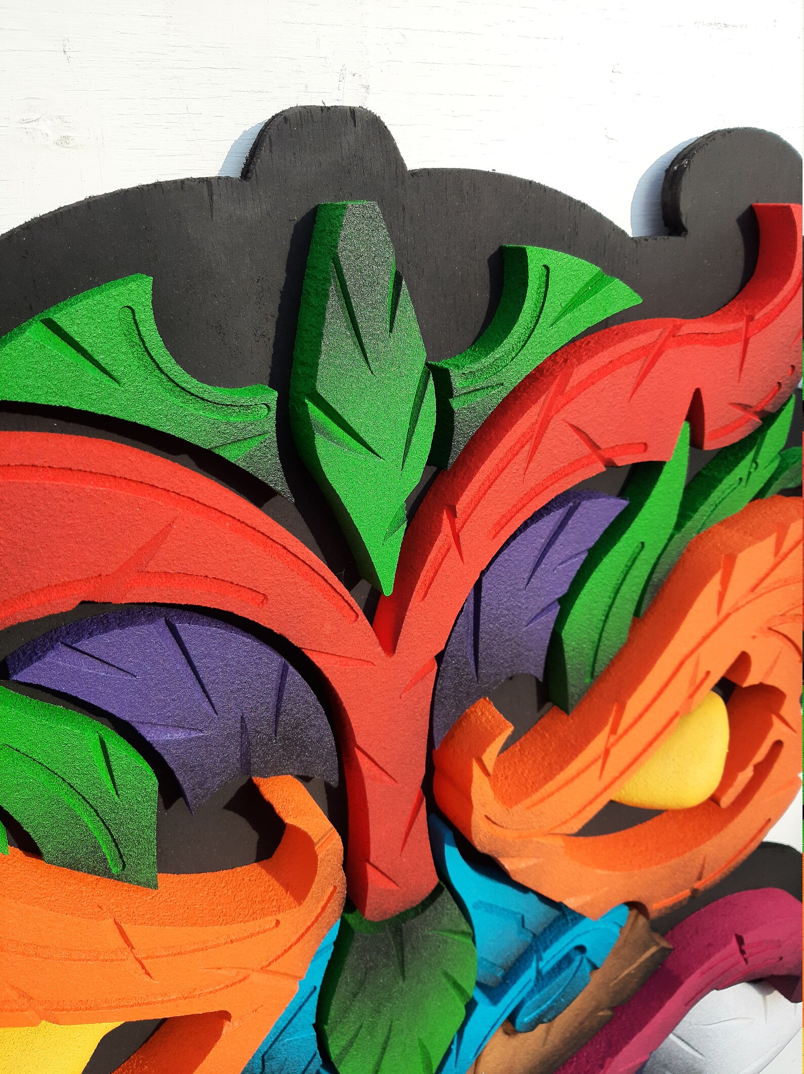 3d Painting XPS Styrofoam Artwork on Wood Dangerous Face Etsy UK