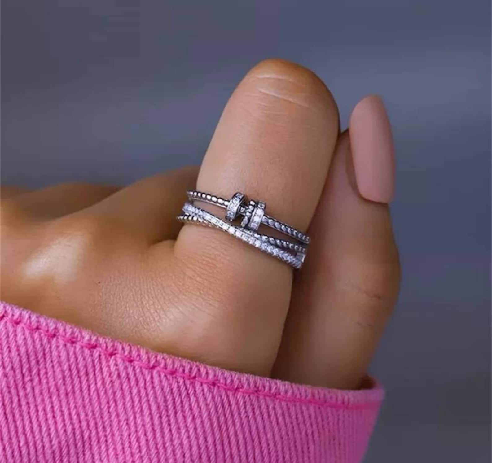 To My Daughter Anxiety Gift Fidget Ring Adjustable Ring Etsy UK