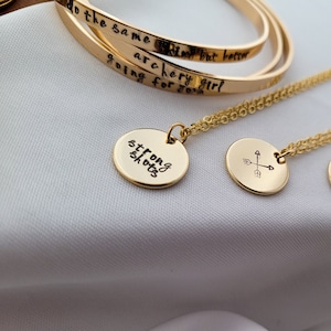 Strong Shots - Gold Archery Necklace - Charm