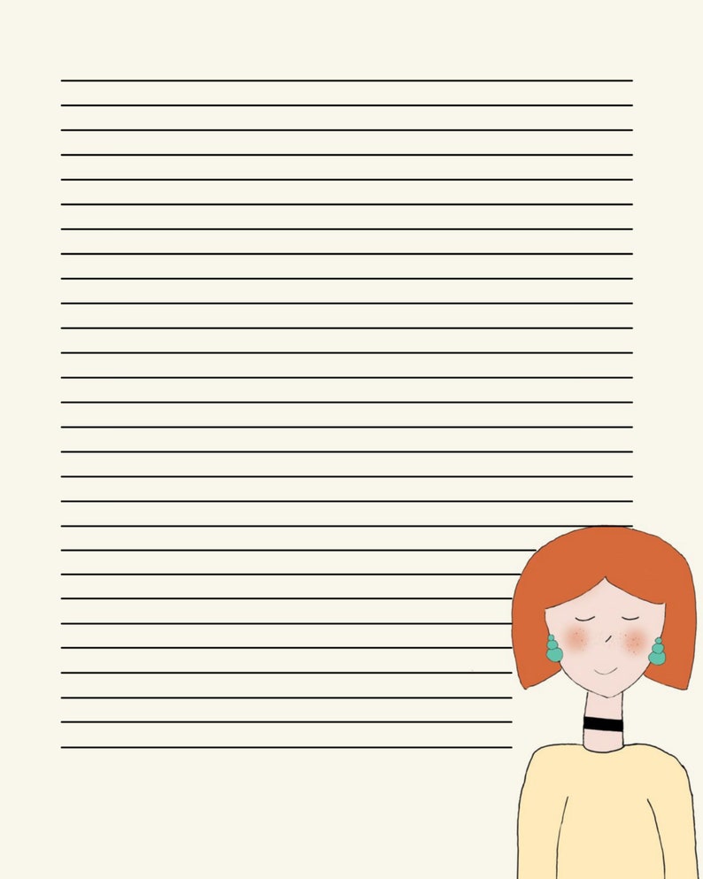 Instant Download Printable Letter Writing Pages Lined and - Etsy